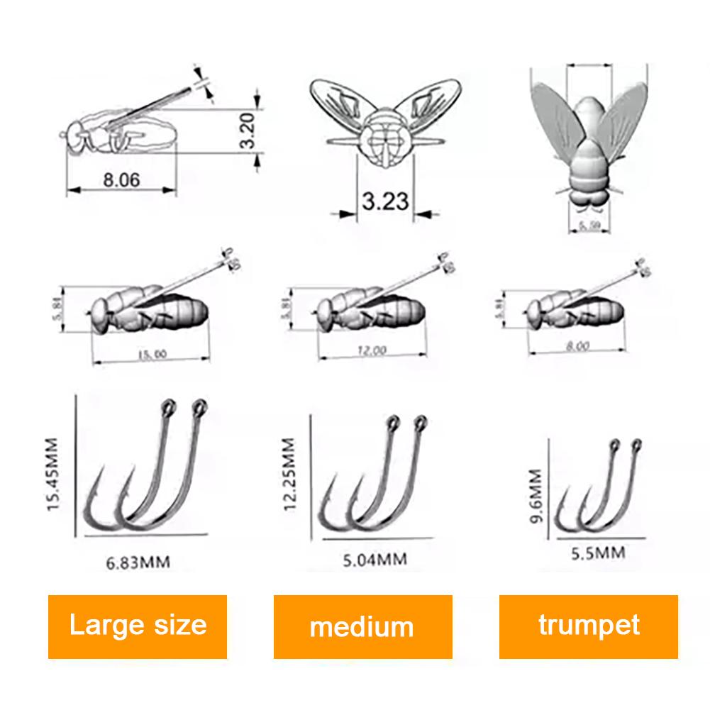 Имитация мушки приманка наживка для рыбалки мягкая приманка с крючками