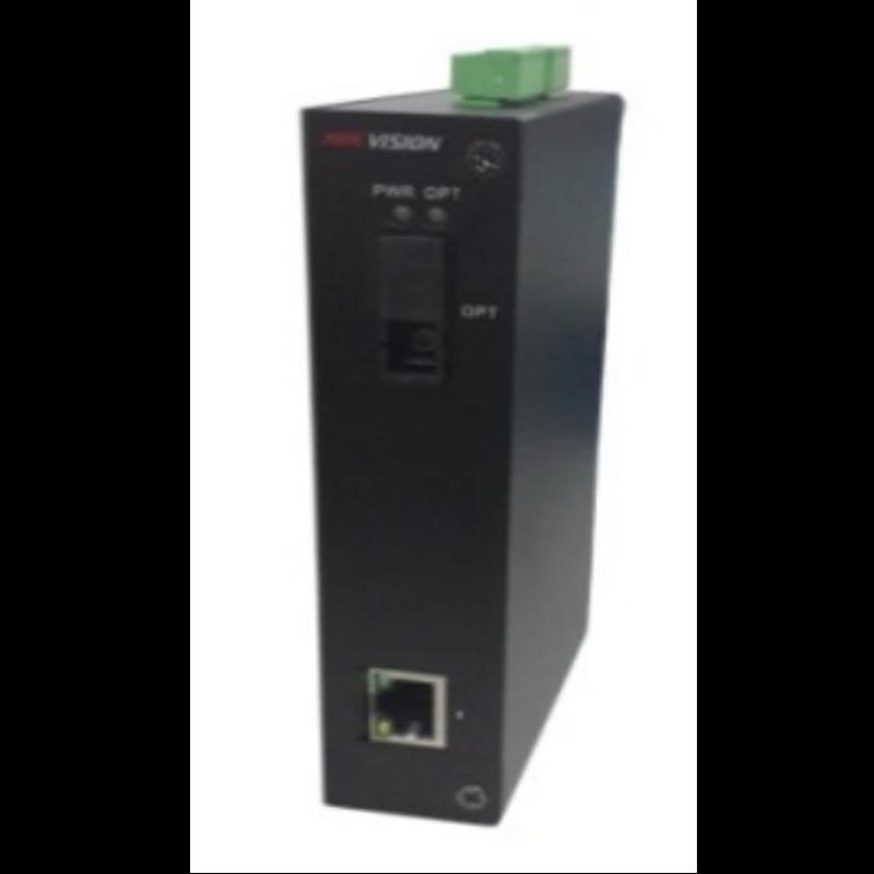 Hikvision 20km Gigabit Rail-Mounted Fiber Optic Transmitter