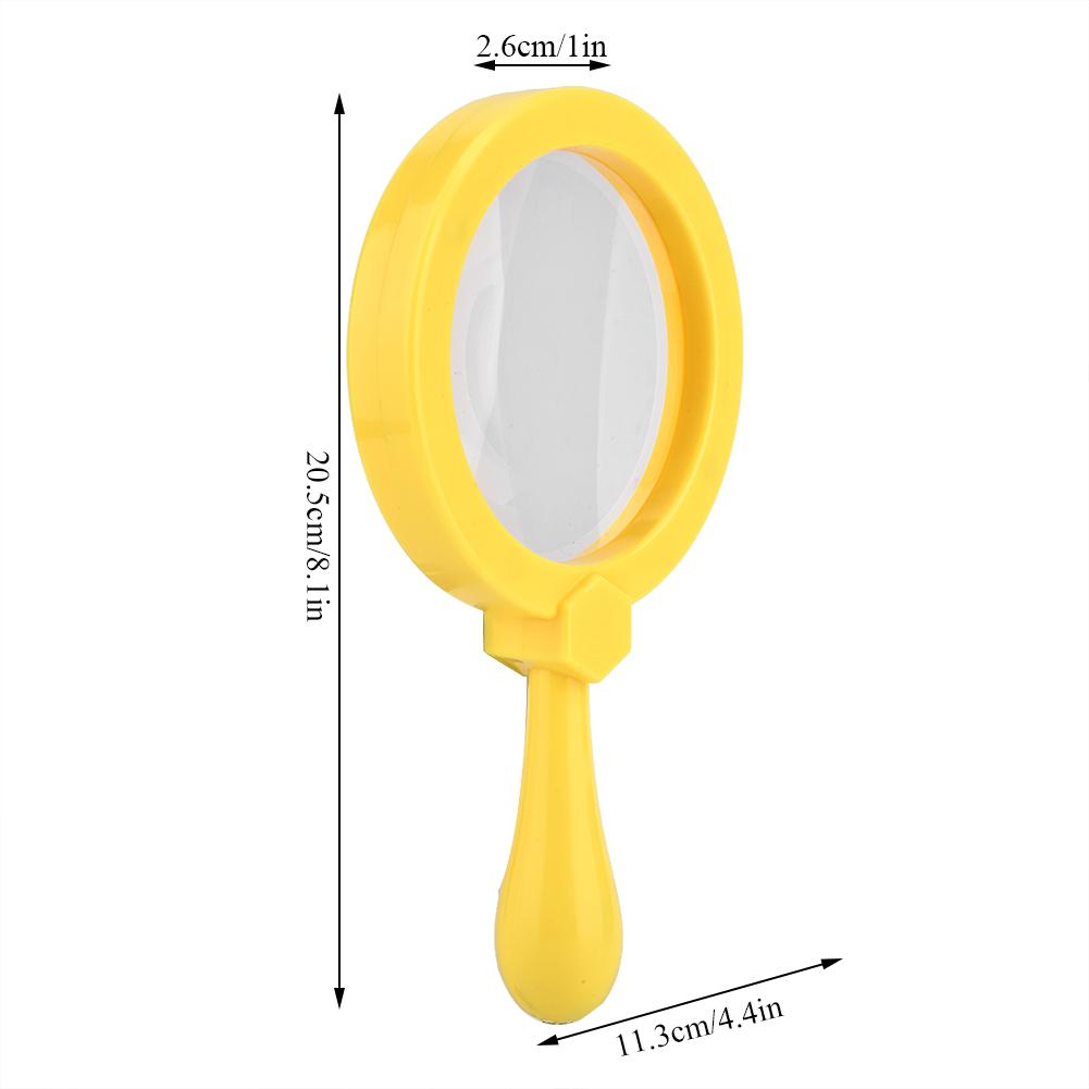 Пластиковая ручная детская лупа 3X с подставкой, детские развивающие игрушки