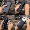 Genuine Leather Men's Long Wallet Male Clutch Purses RFID Wallets Zipper Large Capacity Card Holder