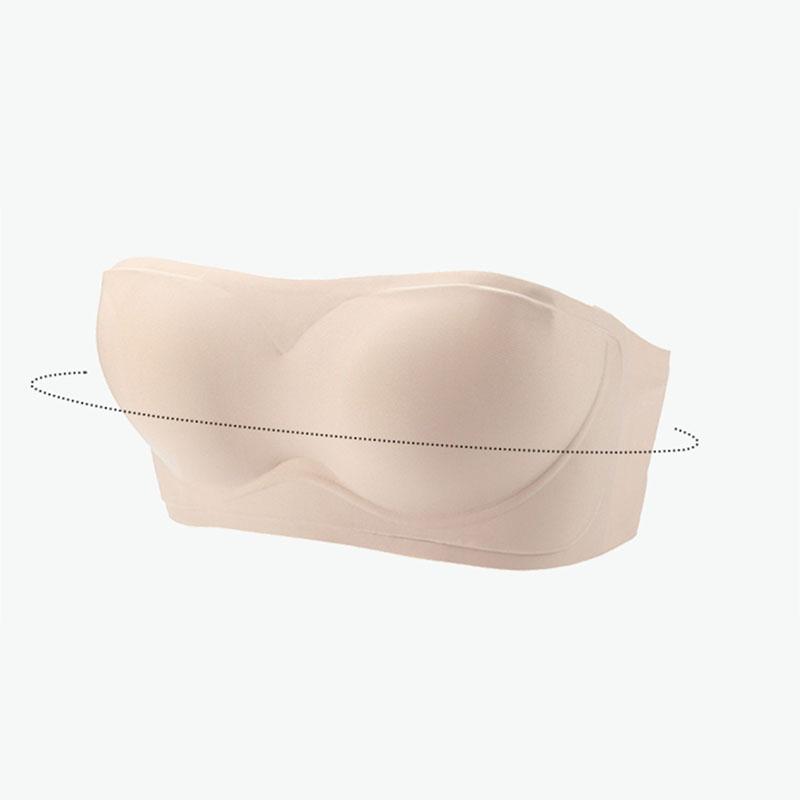 Бюстгальтер без бретелек Женское бесшовное нижнее белье Желейное обертывание вокруг груди для предотвращения воздействия и противоскользящего эффекта Невидимый бюстгальтер