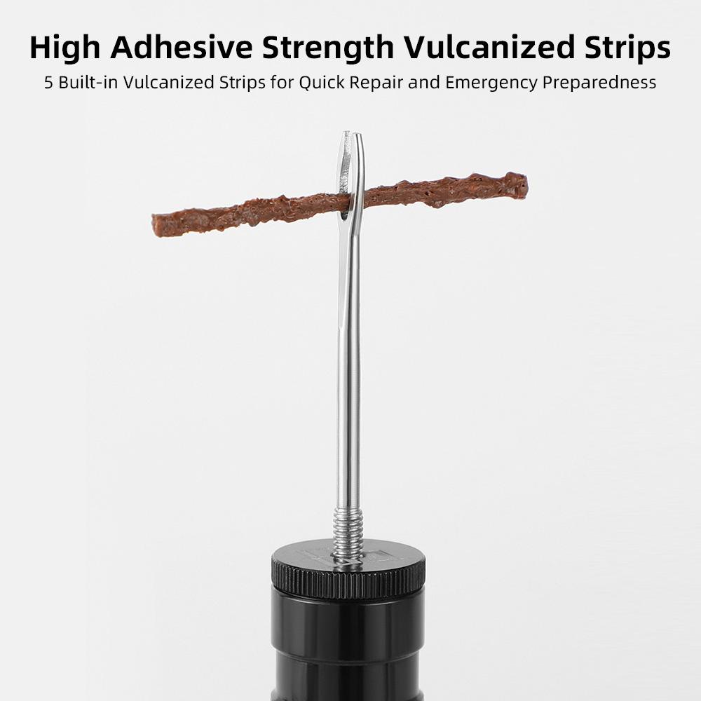 Bike Tire Repair Kit Portable Multi Function Vacuum Plug Repair Set with Aluminum Alloy CO2 Inflator Road Mountain