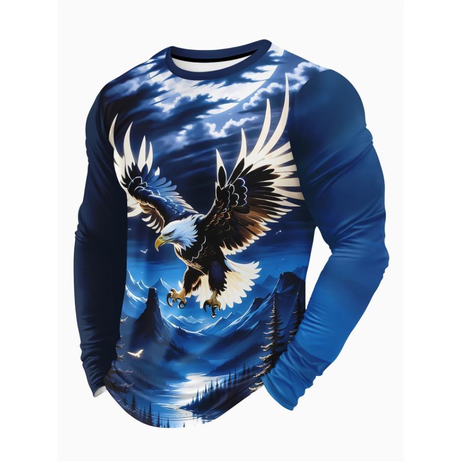 Женская футболка с круглым вырезом, длинным рукавом и 3D-принтом