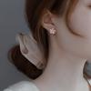 Sakura Stud Earrings Women's New Trendy Light Luxury Niche High-end Hanfu Flower Earrings Autumn and Winter Models