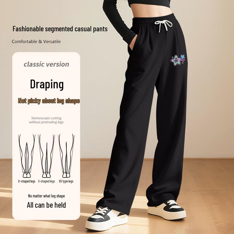 Baleno Women's High-Waist Casual Micro-Flared Sweatpants
