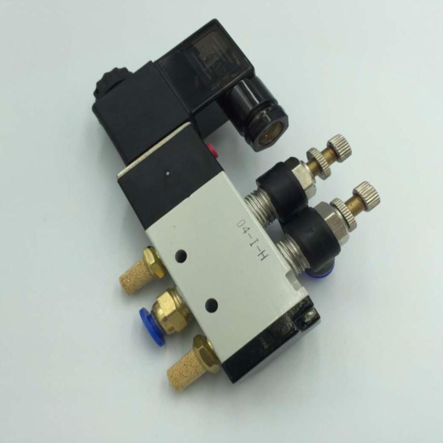 Пневматический электромагнитный клапан регулировки расхода, 5-ходовой, 2-позиционный, воздушный, газовый, магнитный клапан, 12 В, 24 В, 110 В, 220 В, катушка, 8 мм, шланг, быстрое соединение