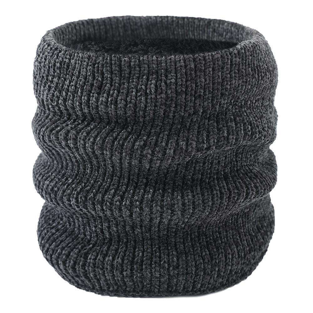 Утепленный чехол на шею из бархата синели: Толстый шерстяной шарф-петля унисекс с высоким воротником