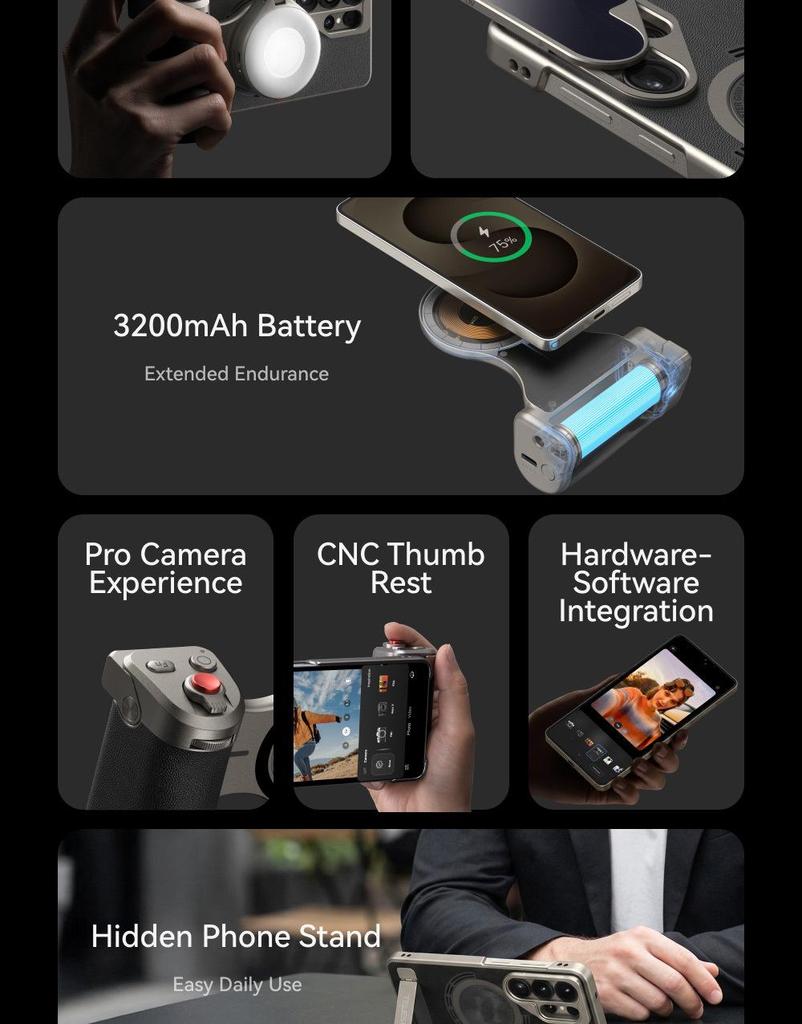 Telesin Taixun Набор для мобильной фотографии со стабилизатором для Samsung S26 Ultra