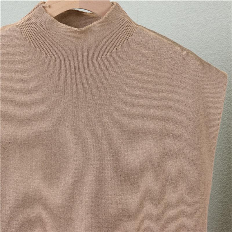 Женский осенний модный длинный вязаный кардиган, платье-жилет без рукавов в комплекте с длинным вязаным кардиганом, набор из двух предметов