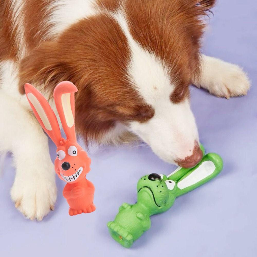 Износостойкая игрушка-пищалка для щенков, устойчивая к укусам, игрушка для жевания собак, звуковая игрушка для чистки зубов