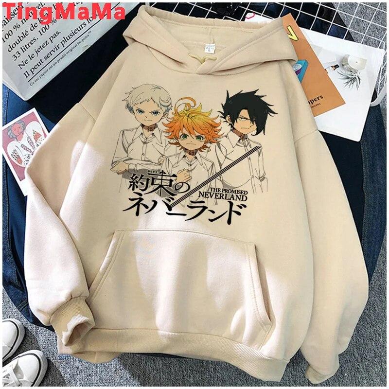 The Promise Neverland Hoodies Unisex Harajuku Y2k Aesthetic Anime Graphic Unisex Sweatshirts Anime Korea Unisex Hoodie