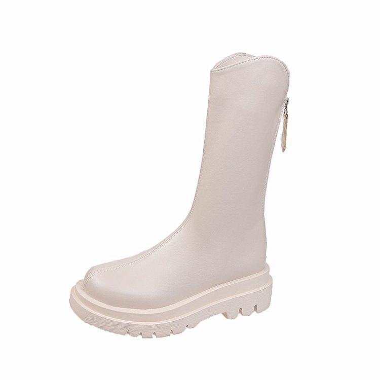 Ботинки Martin женские ботинки 2024 новые весенние и осенние тонкие рыцарские сапоги высокие сапоги толстая подошва увеличивающие рост маленькие сапоги