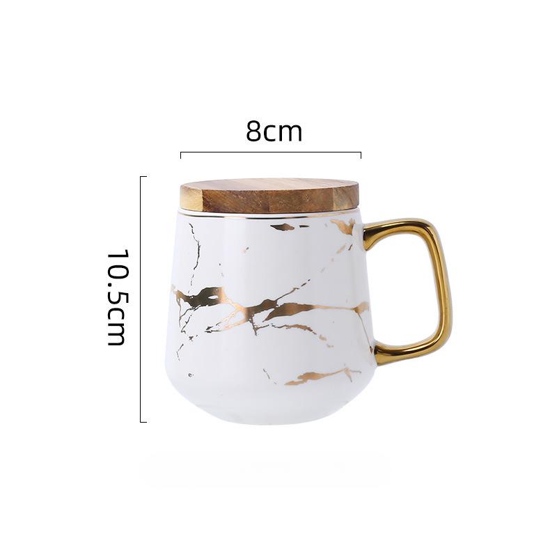 Керамическая кофейная кружка с текстурой из скандинавского мрамора, креативная кружка для офиса и дома с крышкой, набор кофейных чашек для парного послеобеденного чая, праздничный подарок
