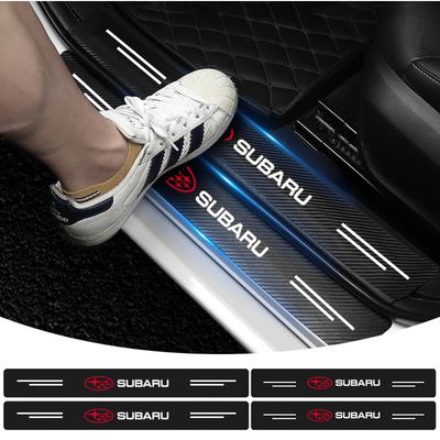 4 шт. Накладка на порог двери автомобиля из углеродного волокна, защитная наклейка для Outback Crosstrek XV Forester BRZ Legacy Impreza WRX 2006 STI Ascent