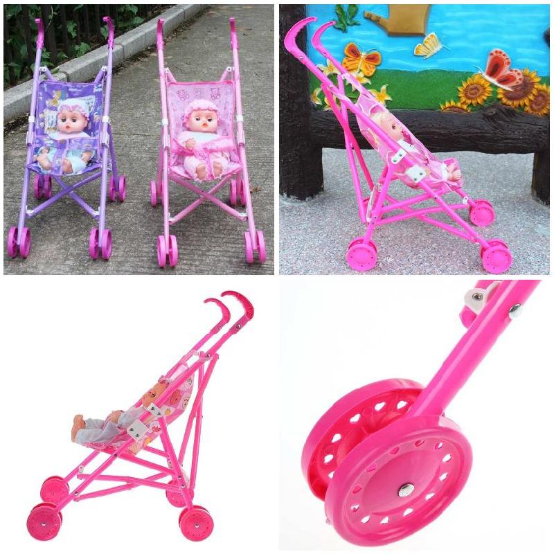 Stroller Plastic Children Pram Pushchair Toy Play Set For Garden Outdoors Supermart Safe Baby Dolls Carriages
