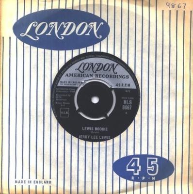 7-дюймовая пластинка JERRY LEE LEWIS - Lewis Boogie HLS9867 London Records, 1964 UK Рок Б/У