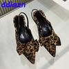 Мода Мода Остроносые Женские Балетки Сандалии Обувь Дизайнерские Женские Шлепанцы Леопардовый Принт Обувь Женские Балетки Сандалии Обувь Мюли