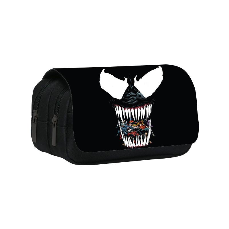Marvel Venom Print Double Layer Stationery Storage Bag For Middle School Students