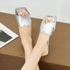 2024 корейские тапочки, женская летняя модная верхняя одежда, на плоской подошве, односимвольные женские классные тапочки, женские сандалии для отдыха на открытом воздухе