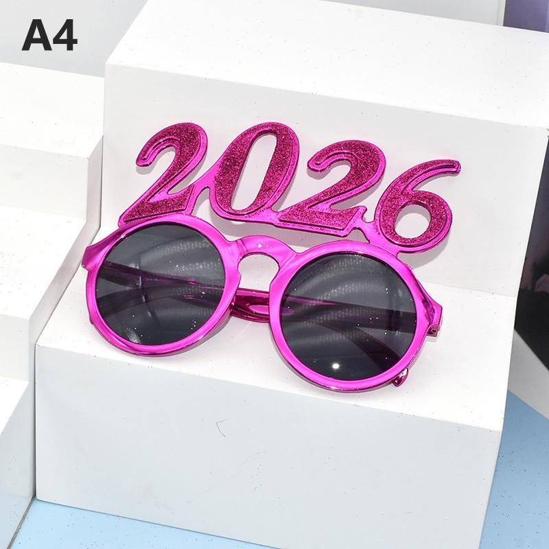 2026 Номер Очки 2026 Счастливого Года Очки Бриллиантовые Блестящие Солнцезащитные Очки Косплей Реквизит Украшение для Рождественской Вечеринки Смешные Очки