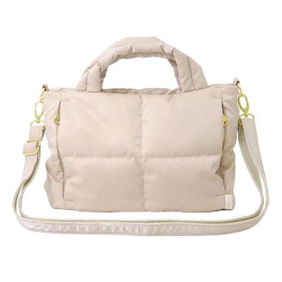 Сумка-тоут Feather Lou Baby Lou Mini с перьями 1340 ROOTOTECARO 05 Розовый бежевый [Rootote]