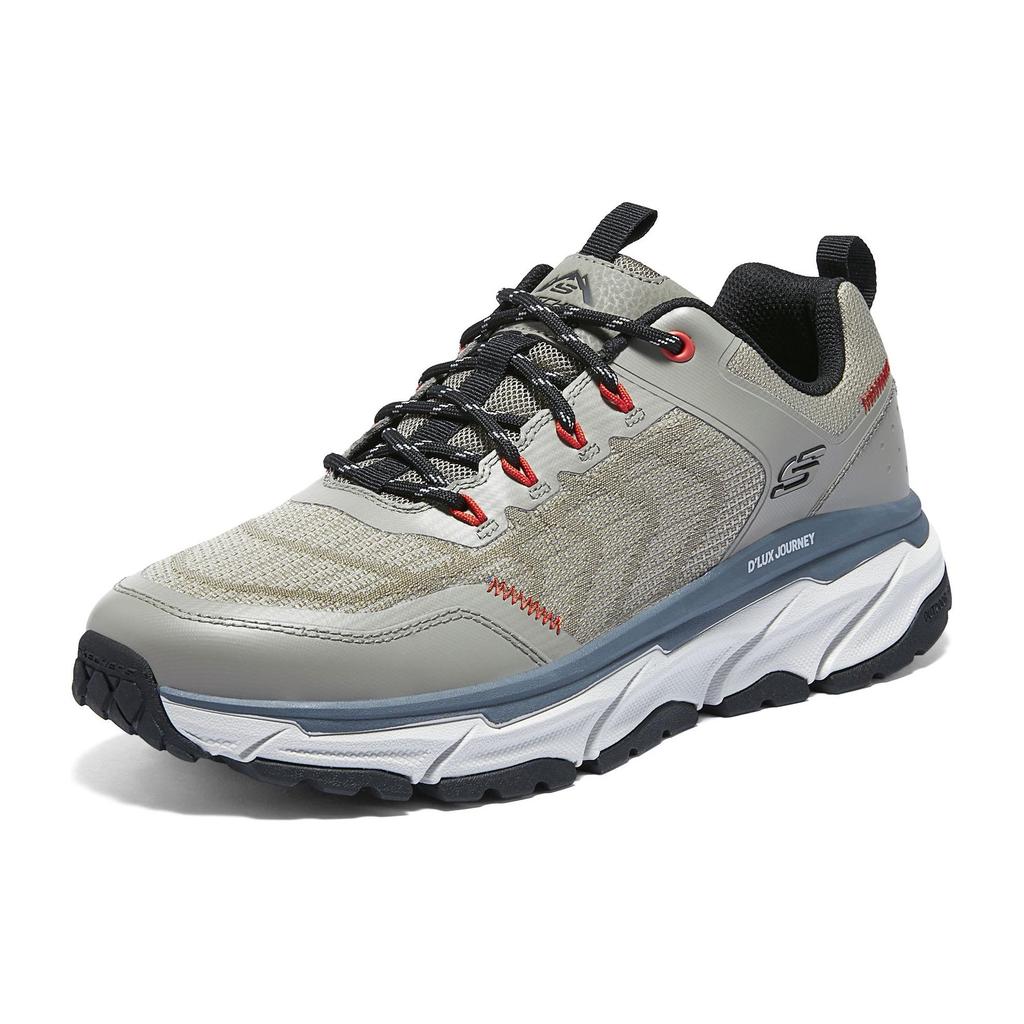 Skechers Ткань для улицы Удобные Универсальные Уличные Амортизирующие Износостойкие Низкие Повседневные Кроссовки Мужские Серый 237193-NTGY