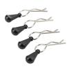 4Pcs RC Body Clip Pin Stainless Steel R Shape Universal for 18 110 Remote Control Car Black