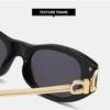 New Advanced Metal Sunglasses Fashion Oval Glasses Brand Designer Vintage Sun Glasses Uv400 Shades High Quality