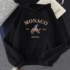 Монако Принтованная Толстовка Женская Повседневная Мода Винтажная С Длинным Рукавом С Круглым Вырезом Пуловер Осень Зима Харадзюку Флисовые Толстовки