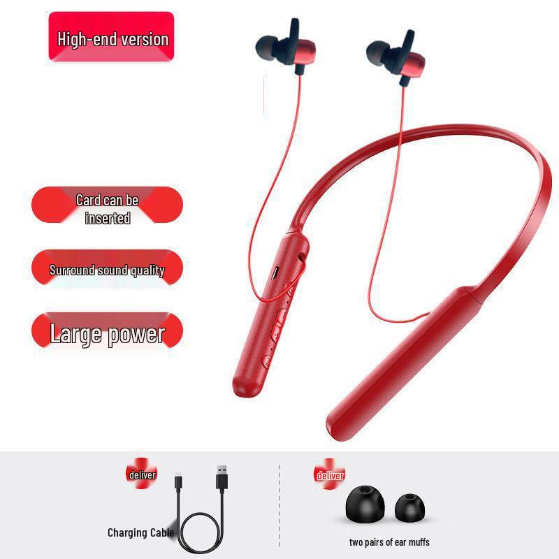 Наушники-гарнитура Bluetooth 5.1 с ультрадлительным временем ожидания, слотом для карты и мощным басом, совместимы с Huawei, OPPO, Vivo, Apple.