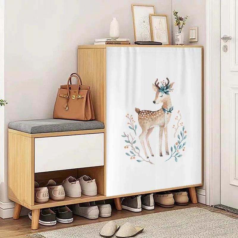 Cabinet Curtain for Kitchen Short Curtains Privacy Closet Cover Dust-Proof Under Sink Curtains for Small Kitchen Storage Room