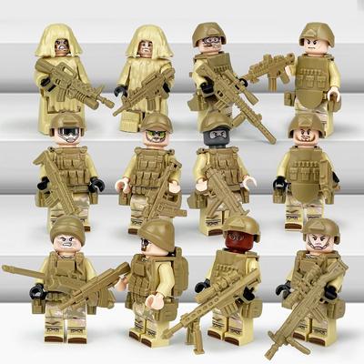 Солдаты Desert Special Force, пистолет-пулемет, оружие, минифигурки, блоки, наборы кирпичей, классические модели оружия, строительные наборы, детские развивающие игрушки