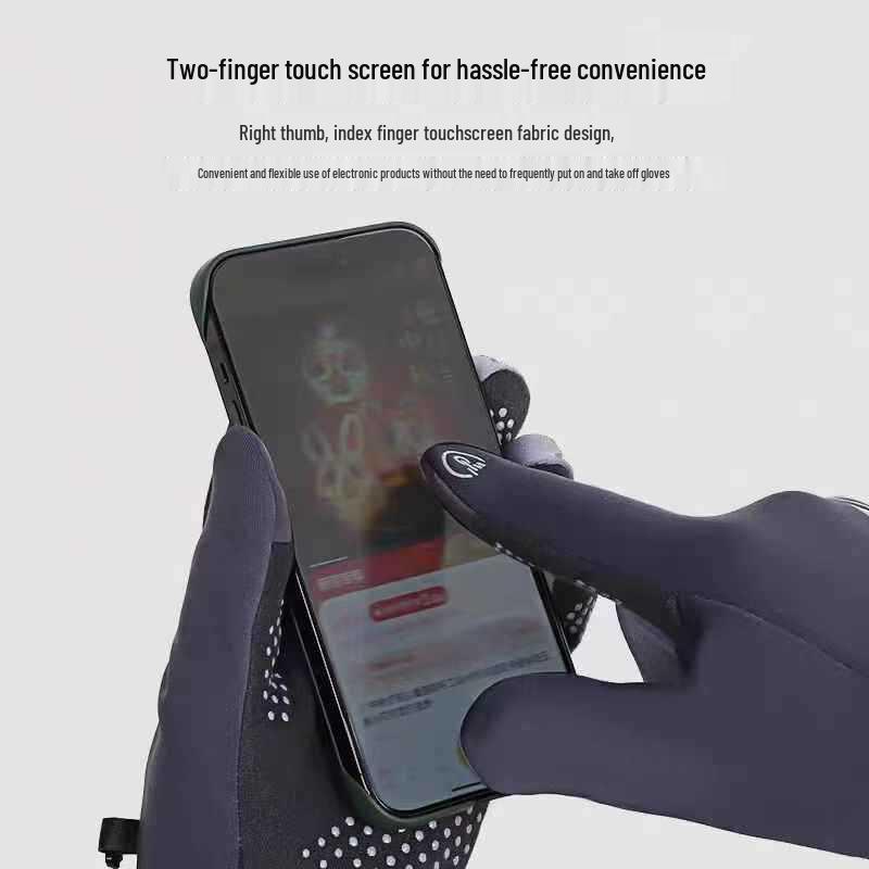 Unisex Winter Warm Fleece-Lined Touchscreen Gloves, Non-Slip and Water-Repellent for Cold Weather Driving and Riding