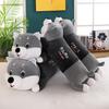 Cute Husky Plush Pillow with Sweet Messages Soft Stuffed Animal Huggable Floppy Dog Doll