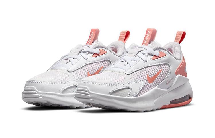 Nike Амортизация Air Max Bolt, Износостойкие Низкие Беговые Кроссовки Розово-Белые Детские Возраст 3-7 Лет CW1627-501
