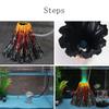 Simulation Volcano Tank Accessories Fish Tank Decor Aquatic Pet Supplies Air Stone Micro-landscape