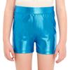 Girls Metallic Elastic Waistband Shiny Hot Pants Stage Performance Competition Dance Shorts