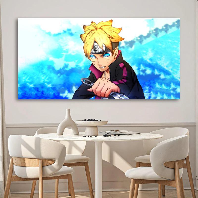 High-Definition Naruto & Boruto Self-Adhesive Wall Sticker - Easy Install for Dorms & Bedrooms