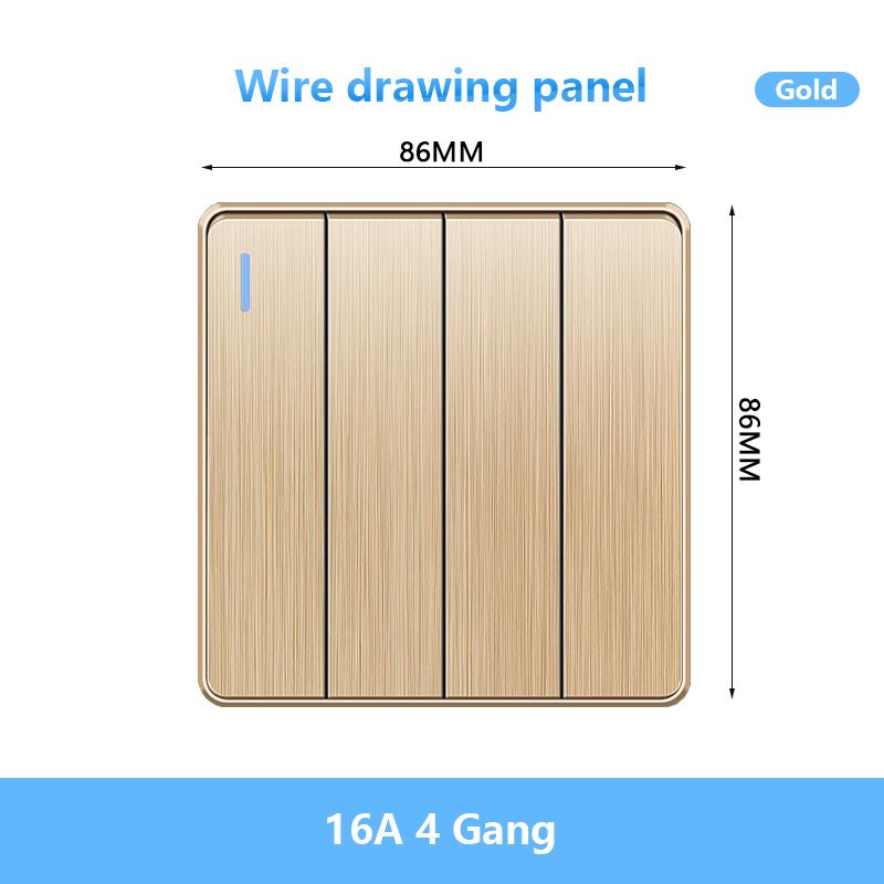 86 Тип британский стандарт настенный выключатель света 16A матовая панель ВКЛ ВЫКЛ домашний выключатель питания клавишный 1/2/3/4 Gang 1/2Way
