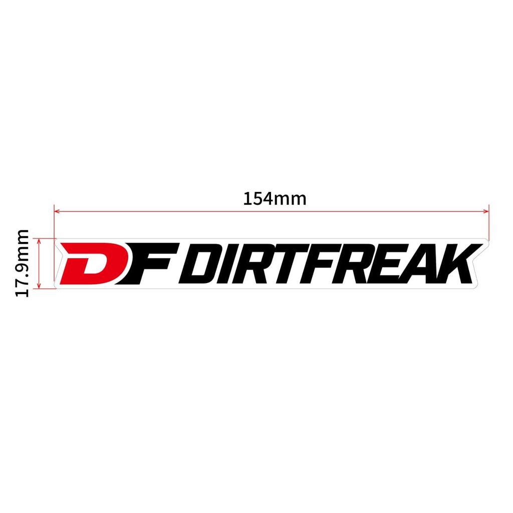 Dirtfreak Наклейка DF Ш154xВ17.9мм Белая D8447