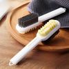 Deer Leather Shoe Brush, Raw Rubber Shoe Cleaning Brush, Suede and Suede Double-sided Cleaning Shoe Brush, Decontamination Rubber Shoe Brush