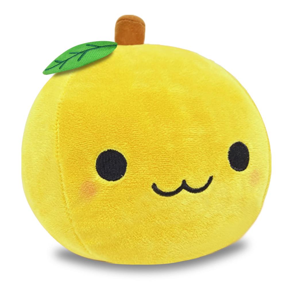 Stuffed Animal Ornament Mascot, Cute, Fluffy, Soft, Cushion, Toy, Healing, Gift, (mandarin Orange, Yellow)