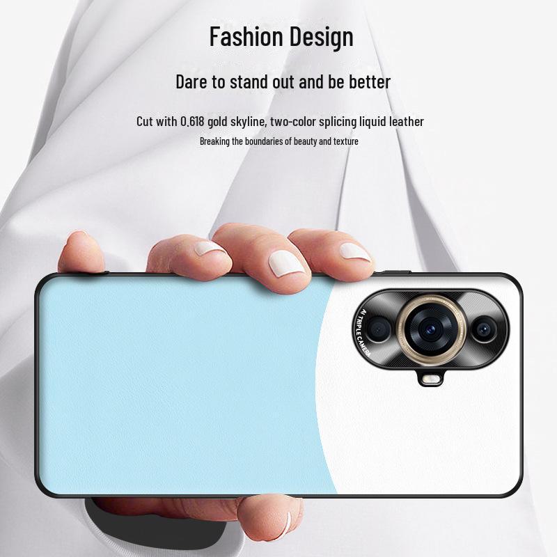 Защитный чехол из жидкой кожи от падения для Huawei Nova 11 Pro.