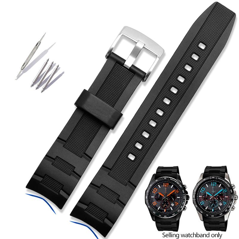 Силиконовый ремешок для часов EFR-303 22 мм Для Casio 5468 EDIFICE EFR-304 EFR-516PB EFR-516 Водонепроницаемый спортивный ремешок