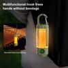 LED Camping Light with Hook 4 Modes Adjustable Waterproof Type-C Rechargeable Portable Outdoor Hiking Tent Hanging Lamp Emergency Lantern Flashlight