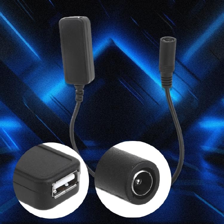 Кабель питания и зарядки 5.5x2.1 мм (мама) на USB Type A, 6V-30V на 5V для динамика
