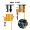 King Pins Locking Cuff Gooseneck Coupler Lock 75mm Diameter Anti Theft King Pins Locks for 5th Wheel Semi Trailer