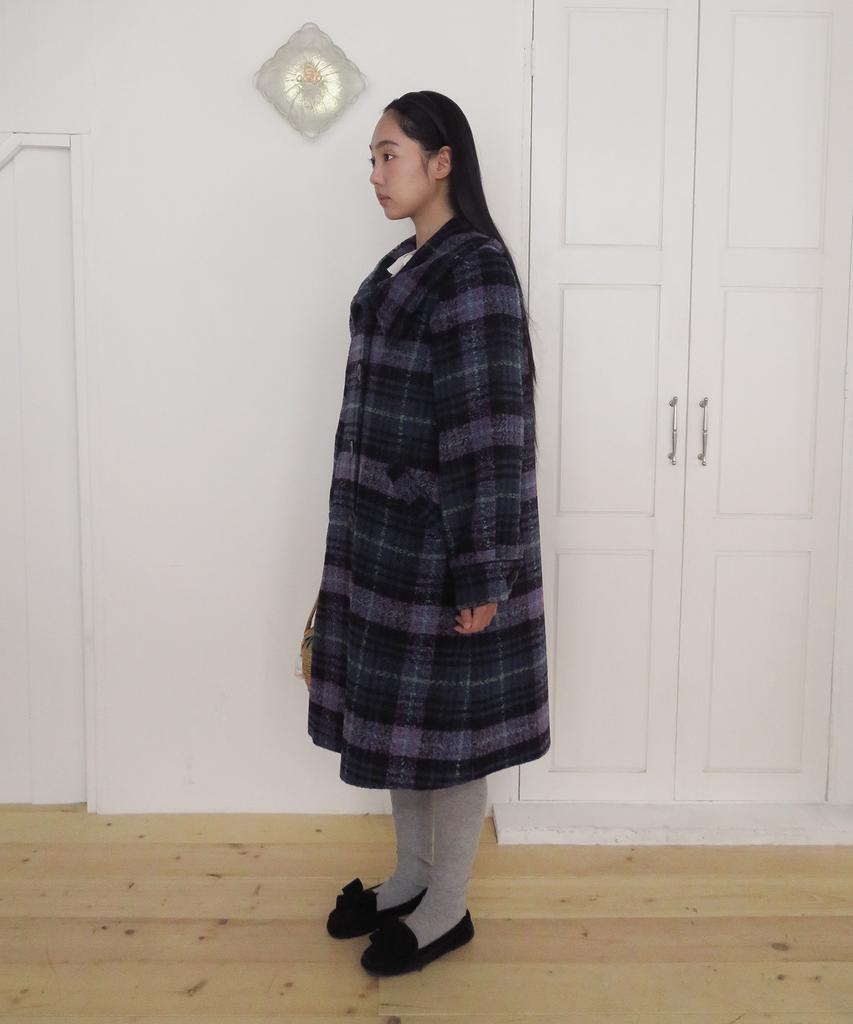 FUNFROMFUN Sailor Collar Overfit Coat, Navy