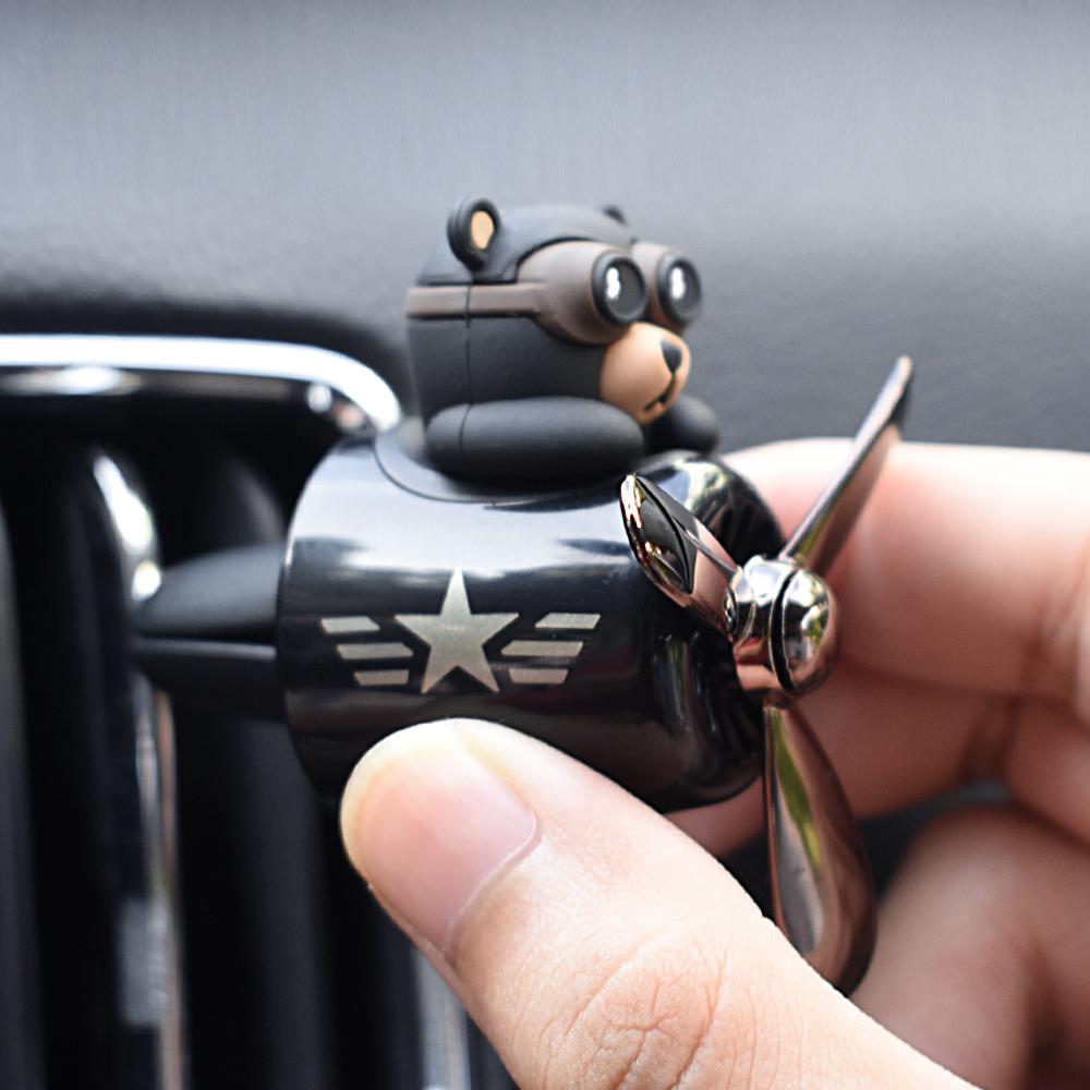 Car Air Freshener Smell In The Styling Vent Perfume Diffuser Bear Pilot Rotating Propeller Fragrance Air Fresheners Clip