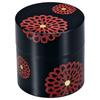 Hakoya Tatsumiya Tea Caddy, Floral Pattern, Black, 56752
